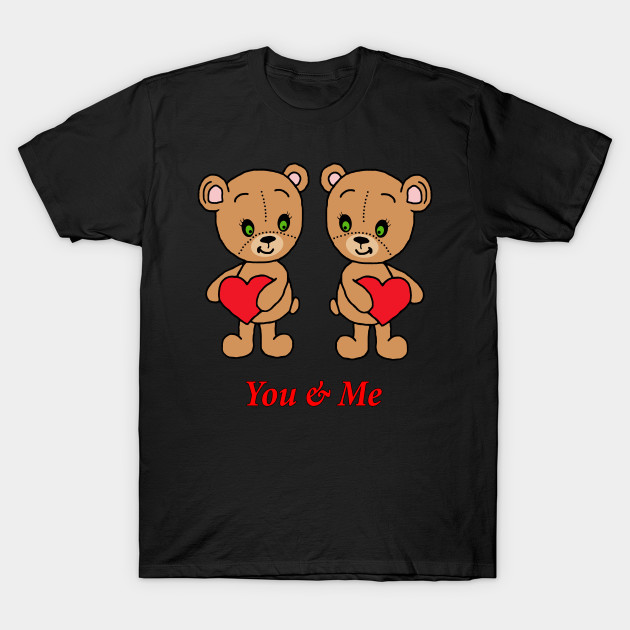 You & Me! Cute baby bears with hearts by MarionsArt